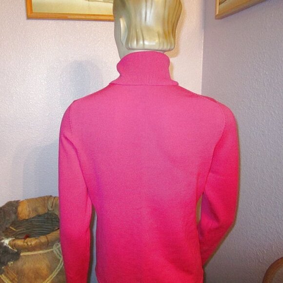 Classiques Entier MERINO Wool TURTLENECK Size M Ribbed Sweater LONG SLEEVES Vtg - Picture 6 of 8